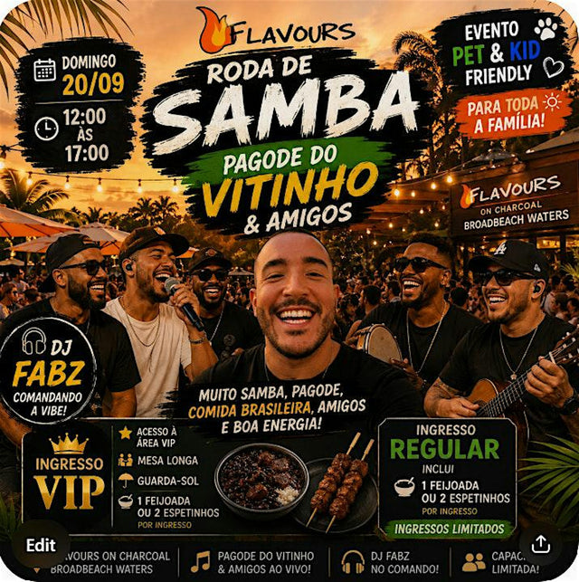 1ª Flavours Roda de Samba - Pagode do Vitinho & Amigos + DJ FABZ