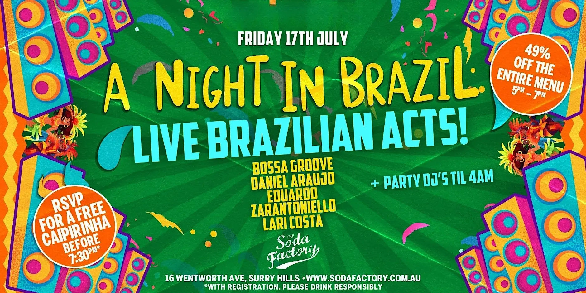 A Night in Brazil @ The Soda Factory